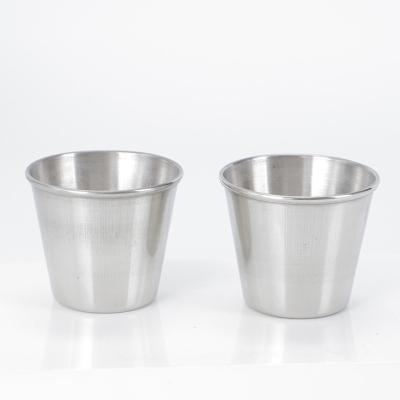 China Pequeños vasos de acero inoxidables de encargo del metal de las tazas 30ml para el café en venta