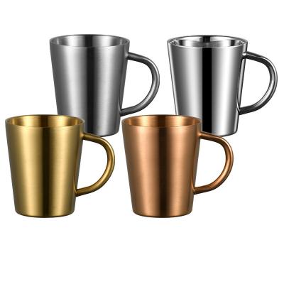 China 300ml BPA Free Stainless Steel Cup Insulated Metal Coffee Mug With Handle for sale