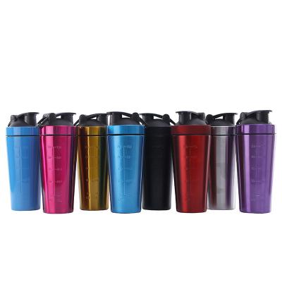 China Stainless Steel Gym Sipper Bottle Protein Water Bottle Powder Shaker 1000ml for sale