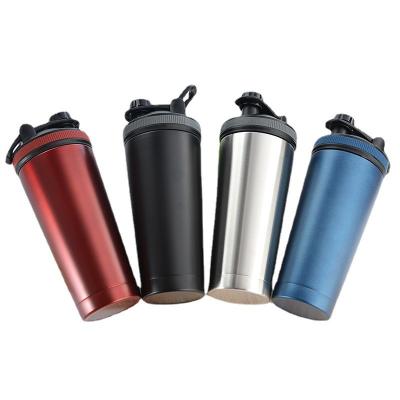 China 750ml Double Wall SS Insulation Protein Shaker Bottles Mixer for sale