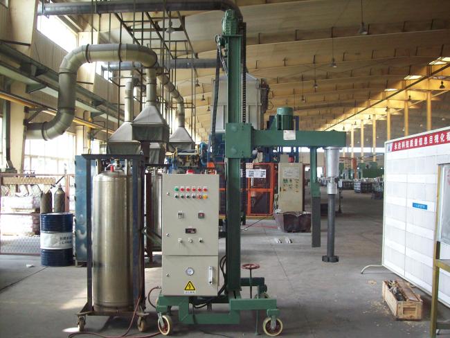 HYDEB Aluminium Degassing Machine in operation