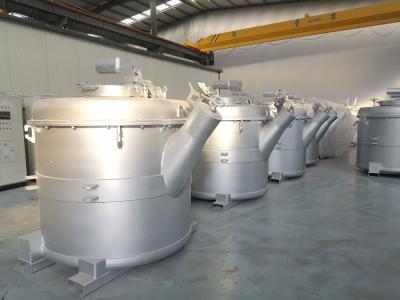 China Bule 1500 quilogramas de alumínio da capacidade que derrama a concha da fornalha industrial para transportar o líquido à venda
