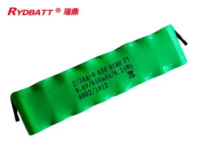 中国 電気用具のための8S1P 650mAh 2 3AA 9.6 V Nimhの充電電池 販売のため