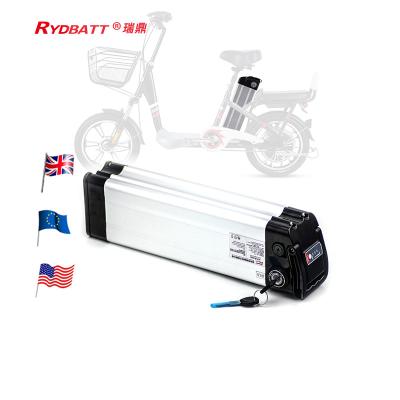 China 48V 10Ah Sliver Fish e-bike battery 300w 500w 1000w rechargeable lithium ion battery pack for electric scooter for sale