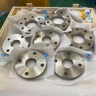 China Metallic Luster Slip On Gr2 Titanium Flanges Strong Sealing for sale