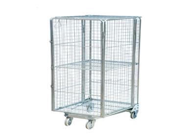 China Warehouse L Type Roll Cage Trolley Powder Coating Surface Heavy Duty for sale