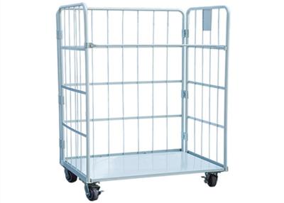 China Stackable Logistic Metal Cage Trolley A Frame Security Folding 4 Sided for sale