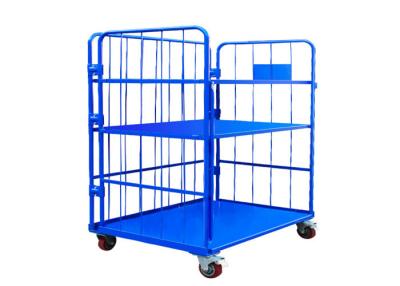 China Corrosion Protection Metal Cage Trolley 1000kg Capacity For Milk Transport for sale