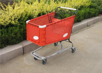 China Fashionable Plastic Shopping Trolley Plastic Grocery Carts With Baby Seat for sale