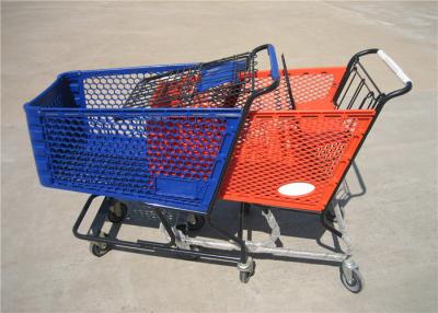 China 5 Inch Wheel Plastic Shopping Trolley Convenient Reusable 120kg Capacity for sale