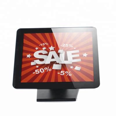 China Pure Flat 15 Inch 12DC 5A PCAP POS Touch Screen Monitor For Billing 8 Languages for sale