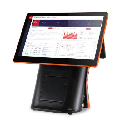China Double 15.6 Inch Capacitive Touch Screen POS System With Printer Android 7.1 for sale