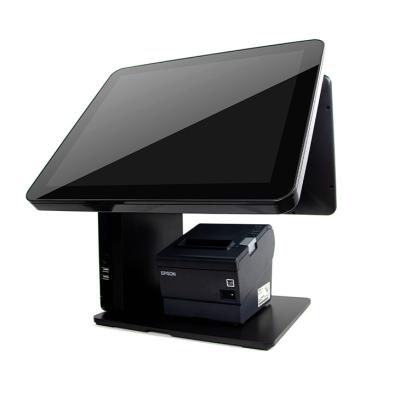 China 15 polegadas Multifunction toda em um terminal da posição com sistema de ponto de venda de Dual Screen Touch da impressora à venda