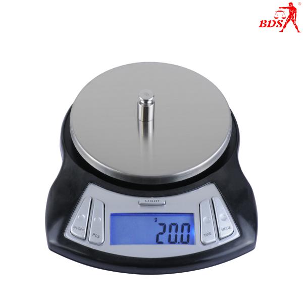 Quality BDS-CX kitchen scale,With LCD display,backlight,Transport locked,Overload protection,2kg/3kg/0.1g,black body color . for sale