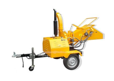 China 8 Inch Wood Chipper With Electric Start System Hydraulic Feeding Diesel Engine for sale