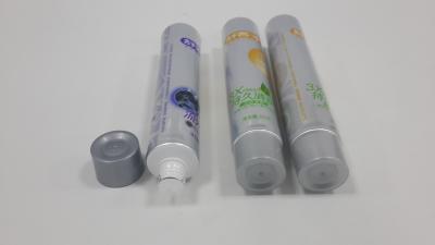 China Silver Toothpaste Tube Containers Screw On Cap Aluminum Plastic Tube Diameter 30mm for sale