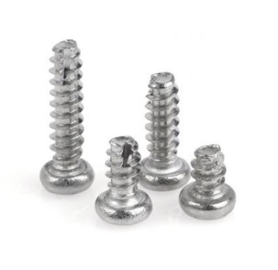 China M1M1.2M2M3M4M5M6 304 stainless steel cross round head screw cut tail flat tail self tapping screw small screw for sale