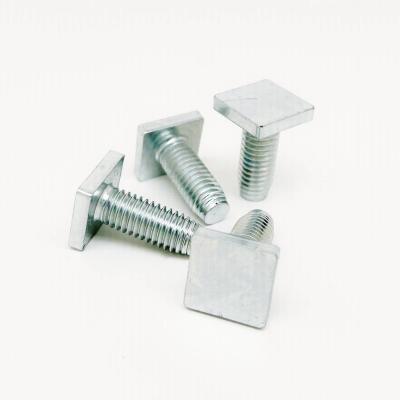 China M6 M8 M10 custom high strength stainless steel galvanized square head bolt flat head square bolt for sale