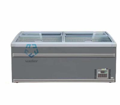 China Supermarket Chest Freezer With Sliding Glass Top Static cooling 630L for sale