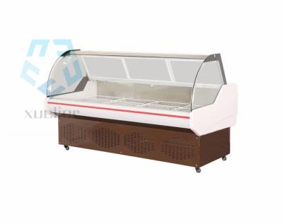 China Commercial Supermarket Butcher Meat Freezer Direct Cooling for sale