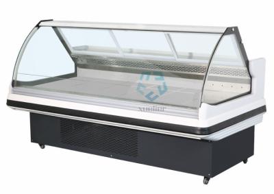 China Painted Steel Butcher Meat Display Fridge Air Cooling 220V for sale