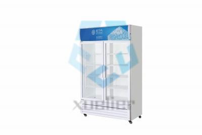 China Commercial double-door upright glass beverage display freezer for sale