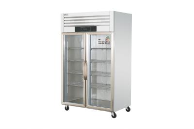China 220V Double Door Fridge Freezer Commercial 1.2m Double Temperature for sale
