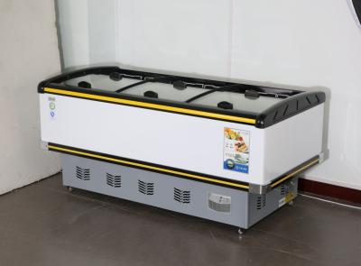 China 2m Commercial Chest Freezer Glass Top Ice Cream CE for sale