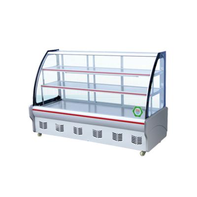 China Air Cooling Ice Cream Showcase Freezer SS304 1200L Curved Glass for sale