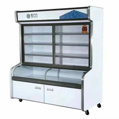 China Direct Cooling Chest Glass Freezer With Sliding Glass Top for sale