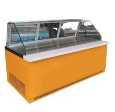 China Air Cooled Stainless Steel Deli Display Freezer CE Marble Slab Seafood for sale