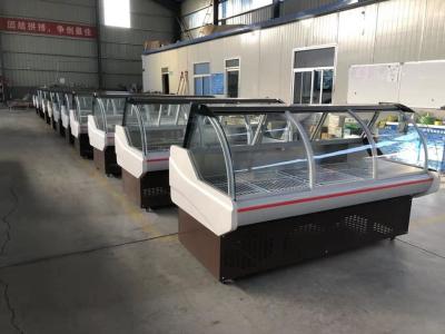 China Sliding Door Butcher Meat Freezer Direct Cooling 220V for sale