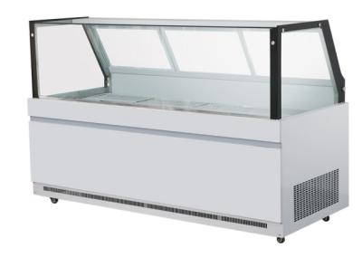 China Double Doors Butchers Refrigerated Display Cabinets Deli Sliding Curved Glass for sale