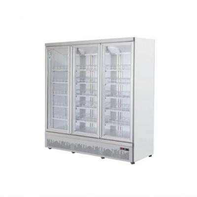 China Commercial Upright Glass Door Display Freezer 3 Door for sale