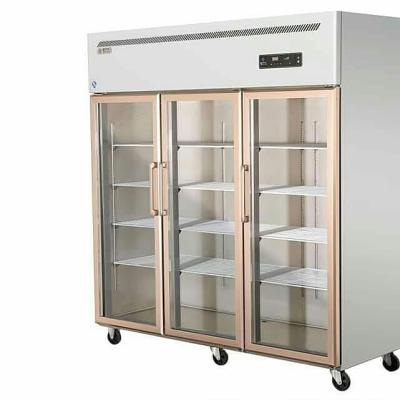 China Glass 3 Door Large Capacity Display Cabinet Refrigerator Freezer Commercial for sale