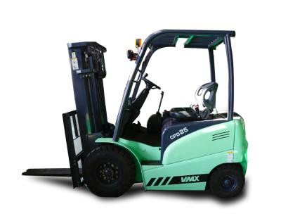 China Enlightenment Four Wheel Electric Forklift 2.5 Ton With DC Motor Green for sale