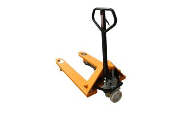 China 1000kg Hand Operated Pallet Lifter / Hand Pallet Trolley Ergonomical Design for sale