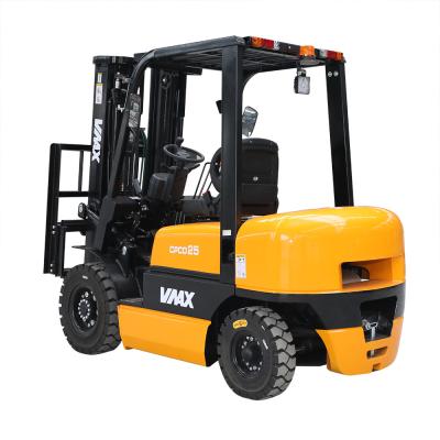 China Warehouse Diesel Powered Forklift Load Capacity 2.5 Ton Max Lifting Height 6000mm for sale