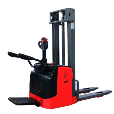China Stand On 1500kg Electric Pallet Stacker powered AC Drive System for sale