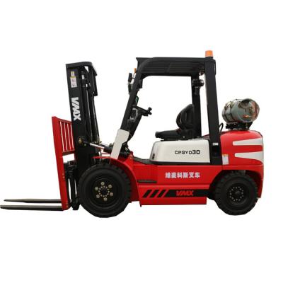 China 3T Lpg Dual Fuel Forklift Trucks With Nissan K25 Gas Engine CPQYD30 for sale