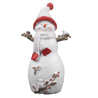 China Other Christmas Gift Artware Figure DD344 Models Christmas Doll Resin Home Decor Christmas Snowman Ornaments for sale
