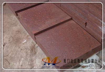 China China Red Porphyry Tiles for sale