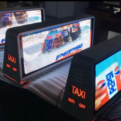 China Customized Outdoor Full Color P5 Taxi Top Advertising Signs 9500K - 11500K for sale