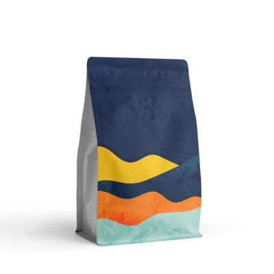 中国 ECOの弁が付いている友好的なジップ ロック式の永続的な袋の平底のコーヒー バッグ 販売のため
