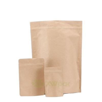 China Customized Kraft Paper Coffee Bags / Compostable Coffee Pouches Food Grade for sale