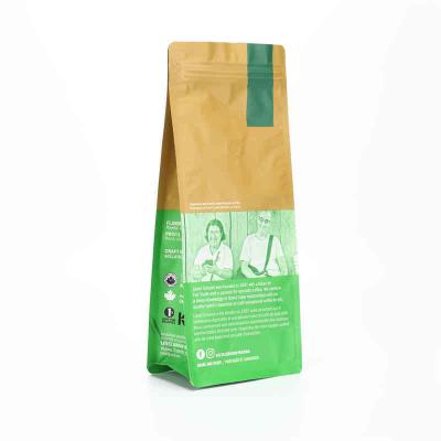 China Café Resealable que empacota o saco inferior liso com umidade do zíper - prova à venda