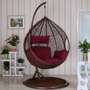 China Coffee Egg Shaped Basket Chair 500KG Double Hanging Basket Chair for sale