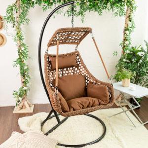 China Washable Hanging Basket Swing Chair Balcony Hanging Wicker Basket Chair for sale