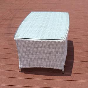 China Indoor Balcony Table Chair White Rattan Chairs Garden Furniture For Dining Room for sale
