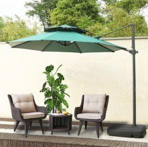 China Green Aluminum Umbrellas Commercial Use Sunshade Aluminum Umbrella For Pool for sale